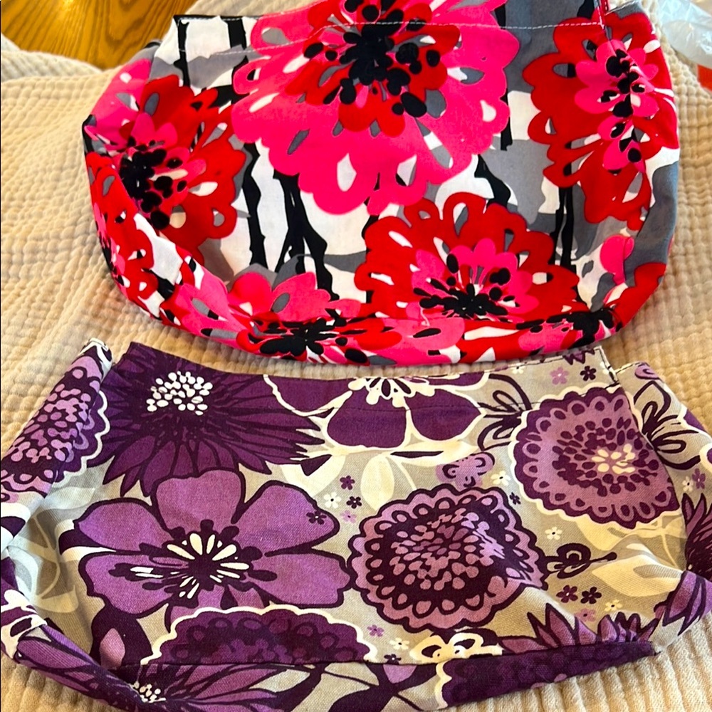 THIRTY -ONE SKIRT Purse covers/skirts-Purple floral and Pink/Red floral-Like New